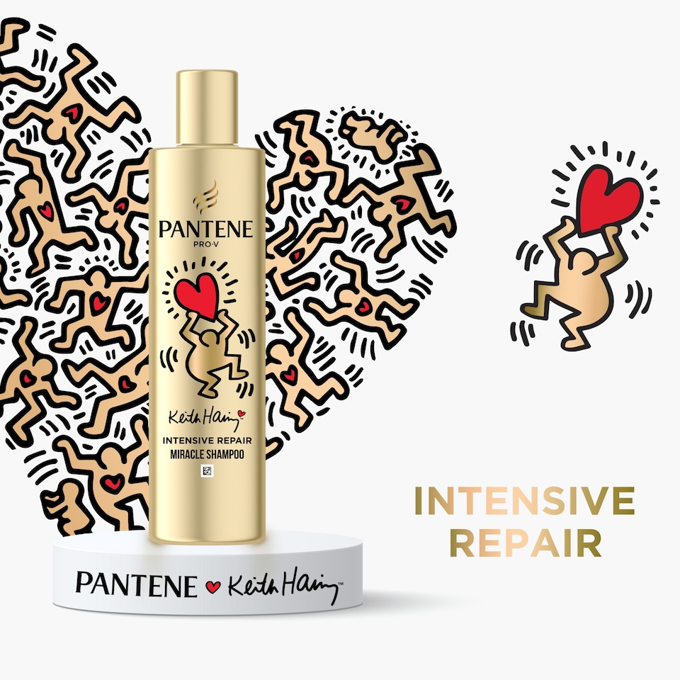 Pantene Pro-V I x Keith Haring különleges művészkiadás ntensive Repair sampon, 250ml 1. kép