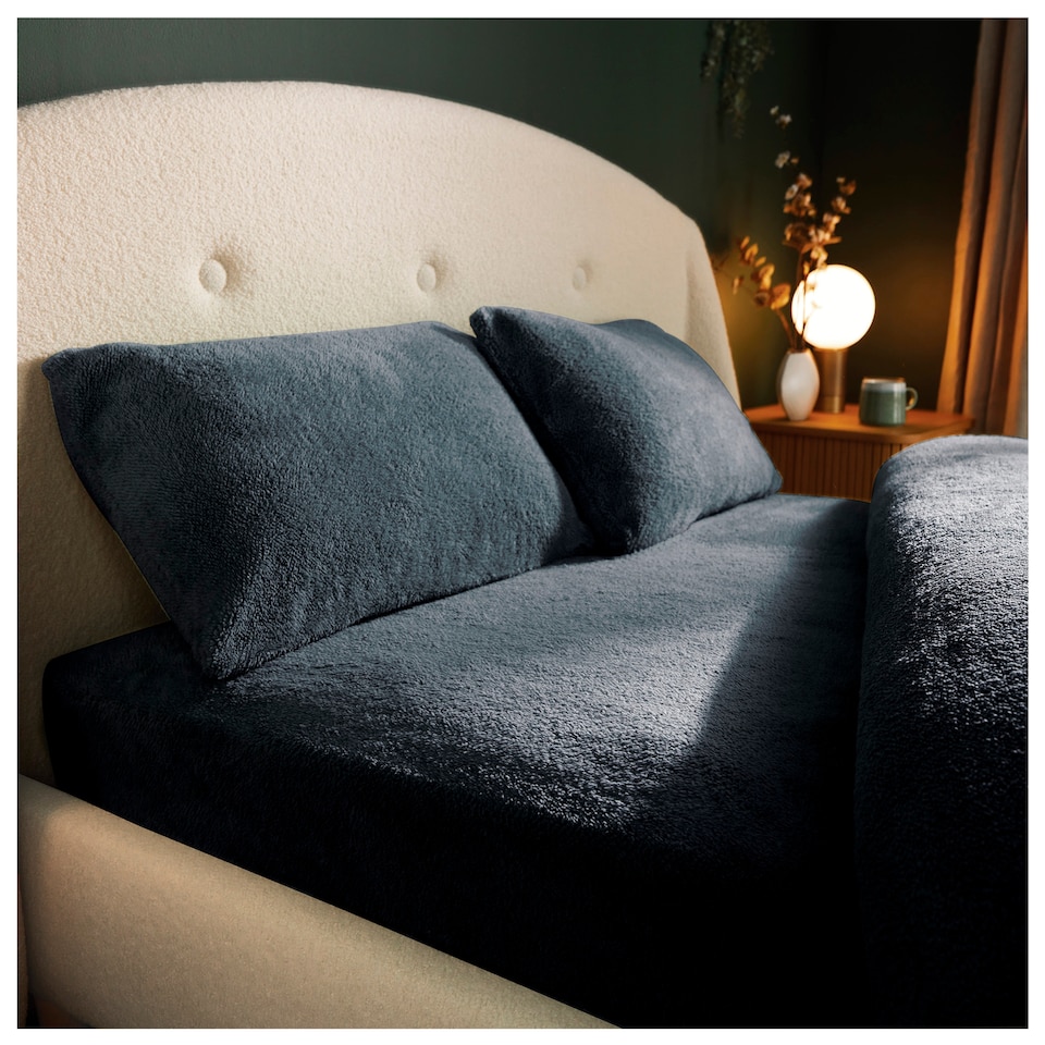 Silentnight Teddy Fleece Charcoal Pillowcase Pair