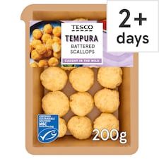 Tesco Tempura Battered Scallops 200g