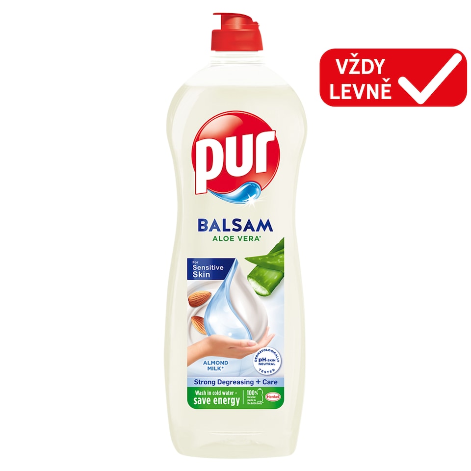 Pur Balsam Aloe Vera Almond Milk Hand Dishwashing Detergent 750ml