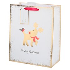 Tesco Gold Reindeer Large Bag