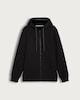 image 4 of F&F Cotton Rich Faux Fur Lined Zip Up Hoodie in Black