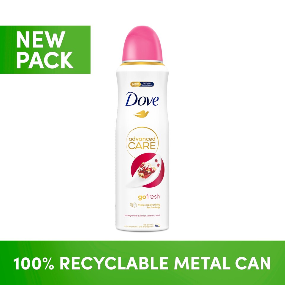 image 1 of Dove Women Go Fresh Pomegranate 72h Advanced Care Antiperspirant Deodorant 200ml