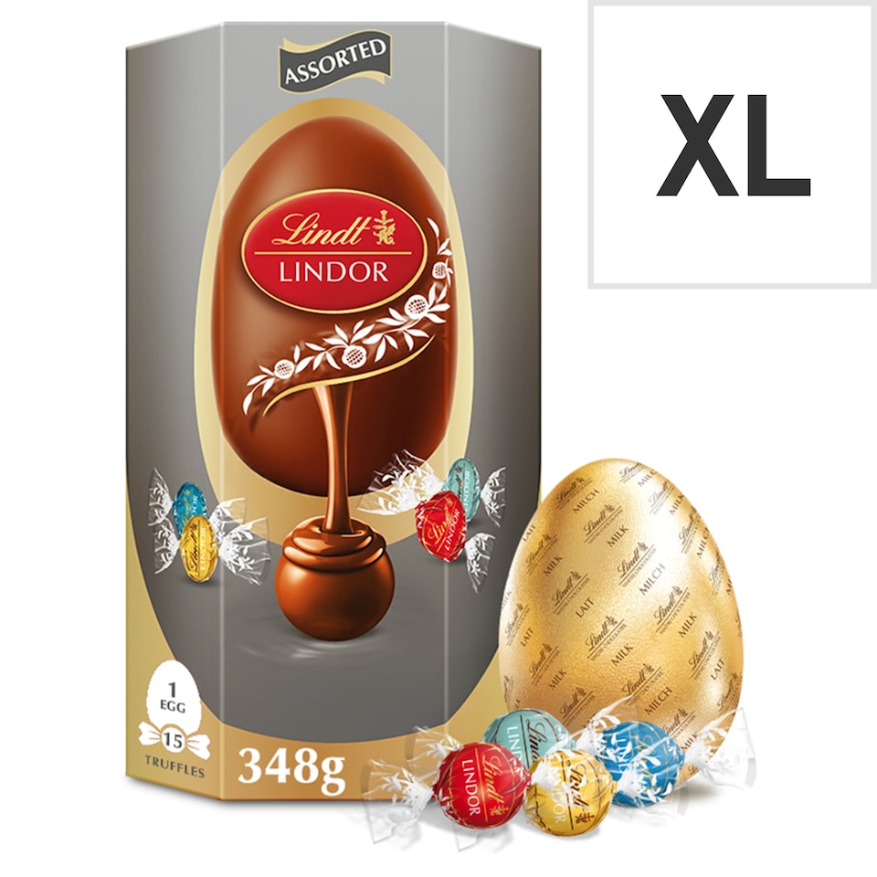 image 1 of Lindt Milk Chocolate Egg With Assorted Truffles 348G