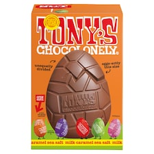 Tony's Chocolonely Milk Caramel Sea Salt Easter Egg 242g