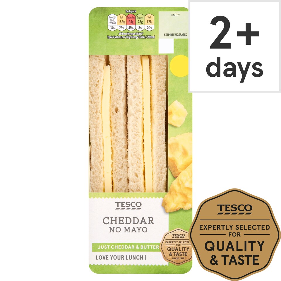 Tesco Cheese Sandwich No Mayonnaise