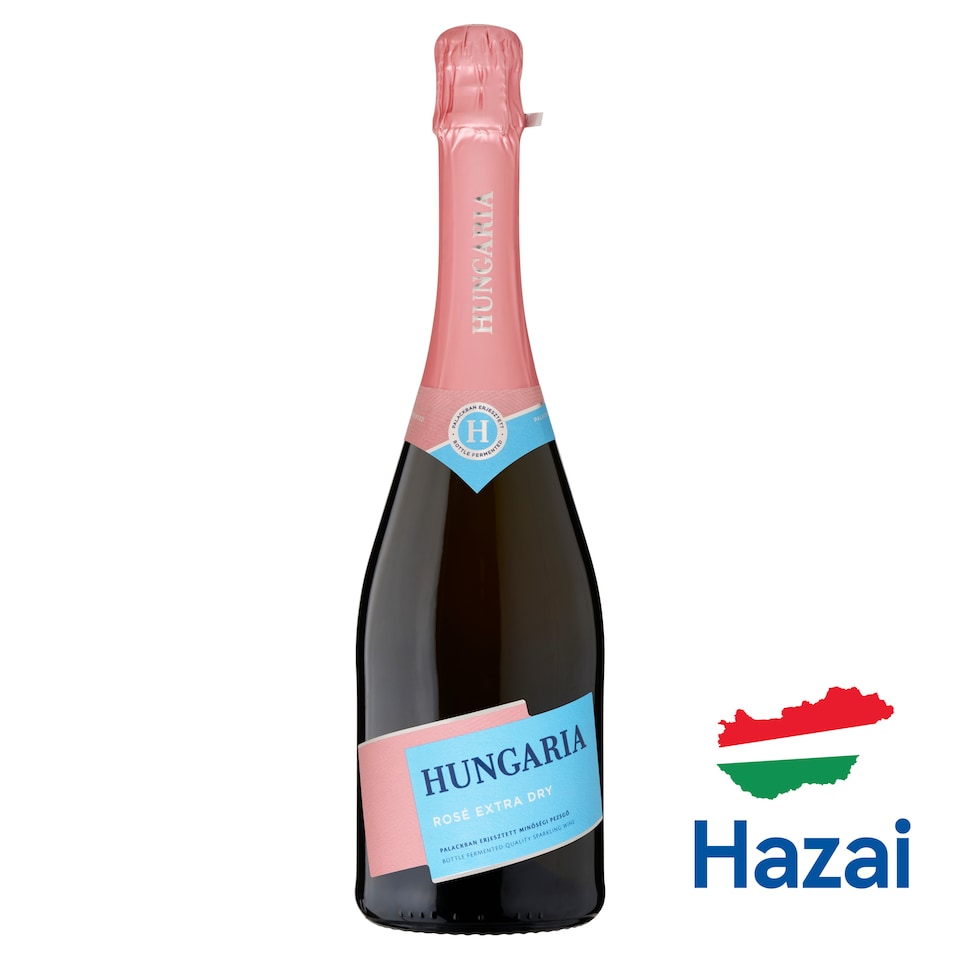  Hungaria Rosé Extra Dry Bottle-Fermented Quality Rosé Sparkling Wine 12% 0,75 l