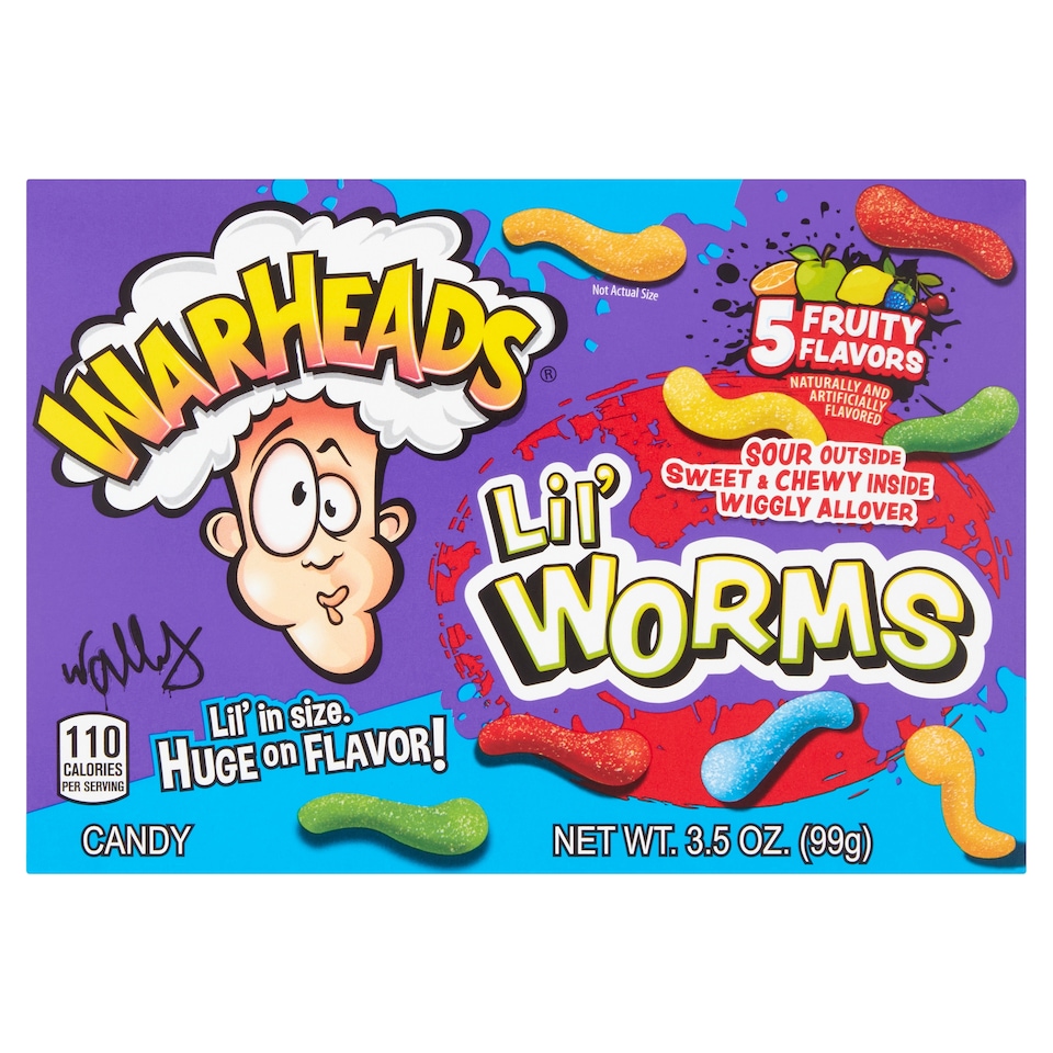 Warheads Lil' Worms Candy 99G
