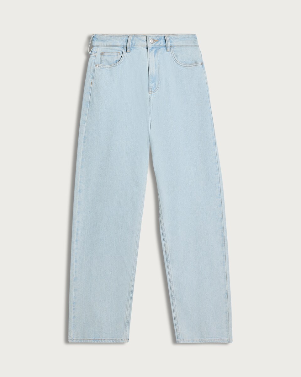 F&F High Rise Straight Leg Jeans in Blue