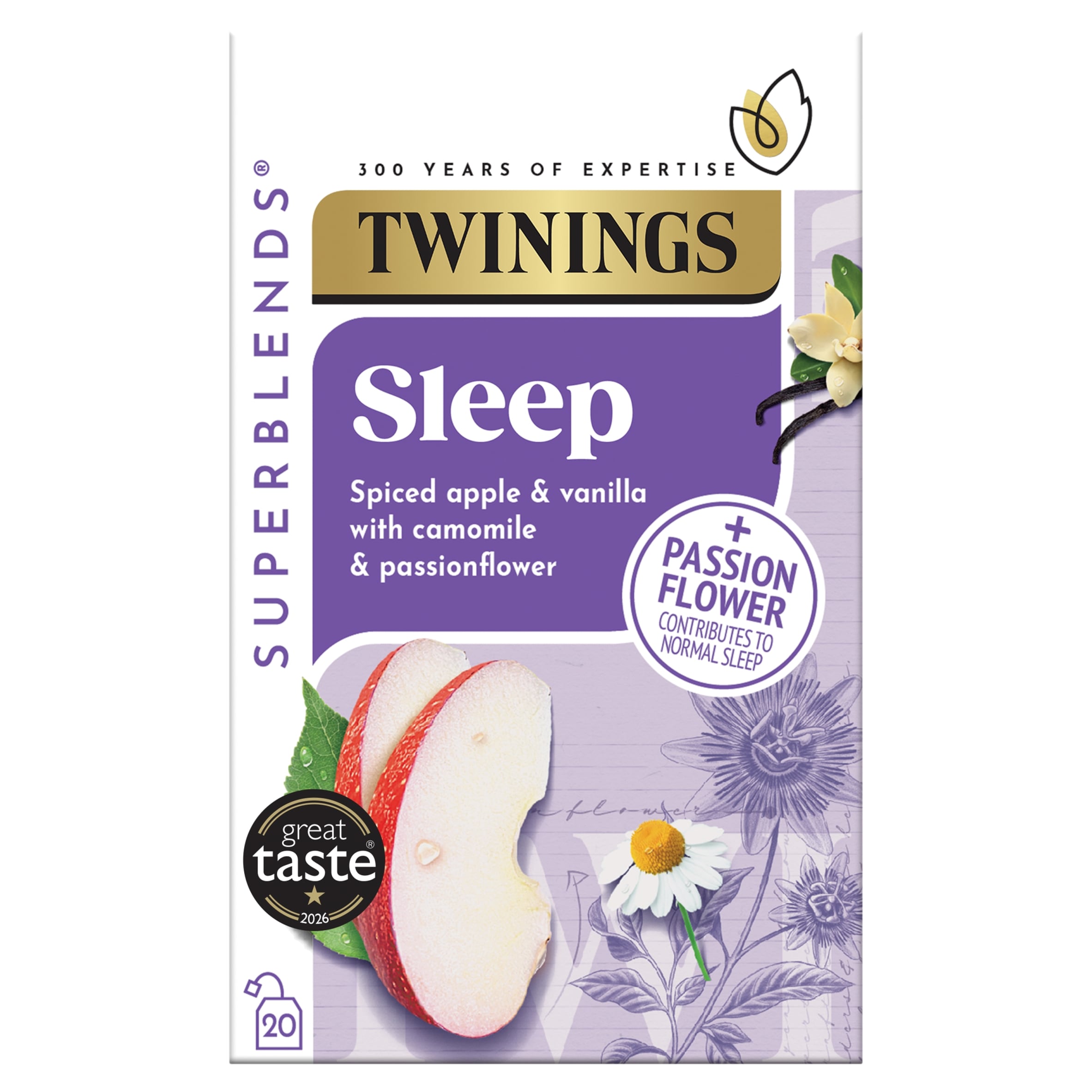 Twinings Superblends Sleep Spiced Apple & Vanilla 20 Tea Bags 30g