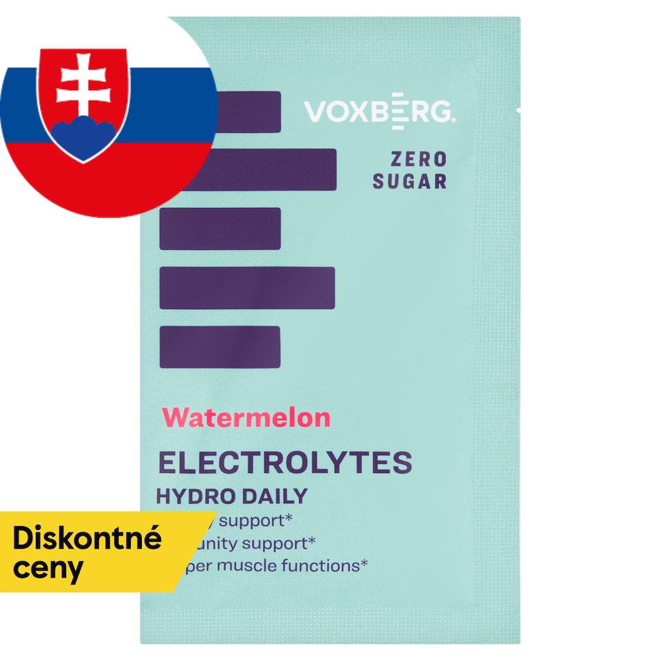 Voxberg Prášok na prípravu nápoja s obsahom elektrolytov a vitamínov s melónovou príchuťou 10 g