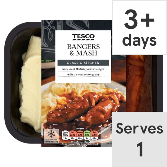 Tesco Bangers & Mash 450G Tesco Groceries