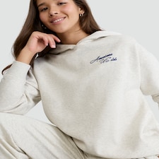 OH ME OH MY Cotton Rich Americana U.S. State Hoodie in Grey Marl