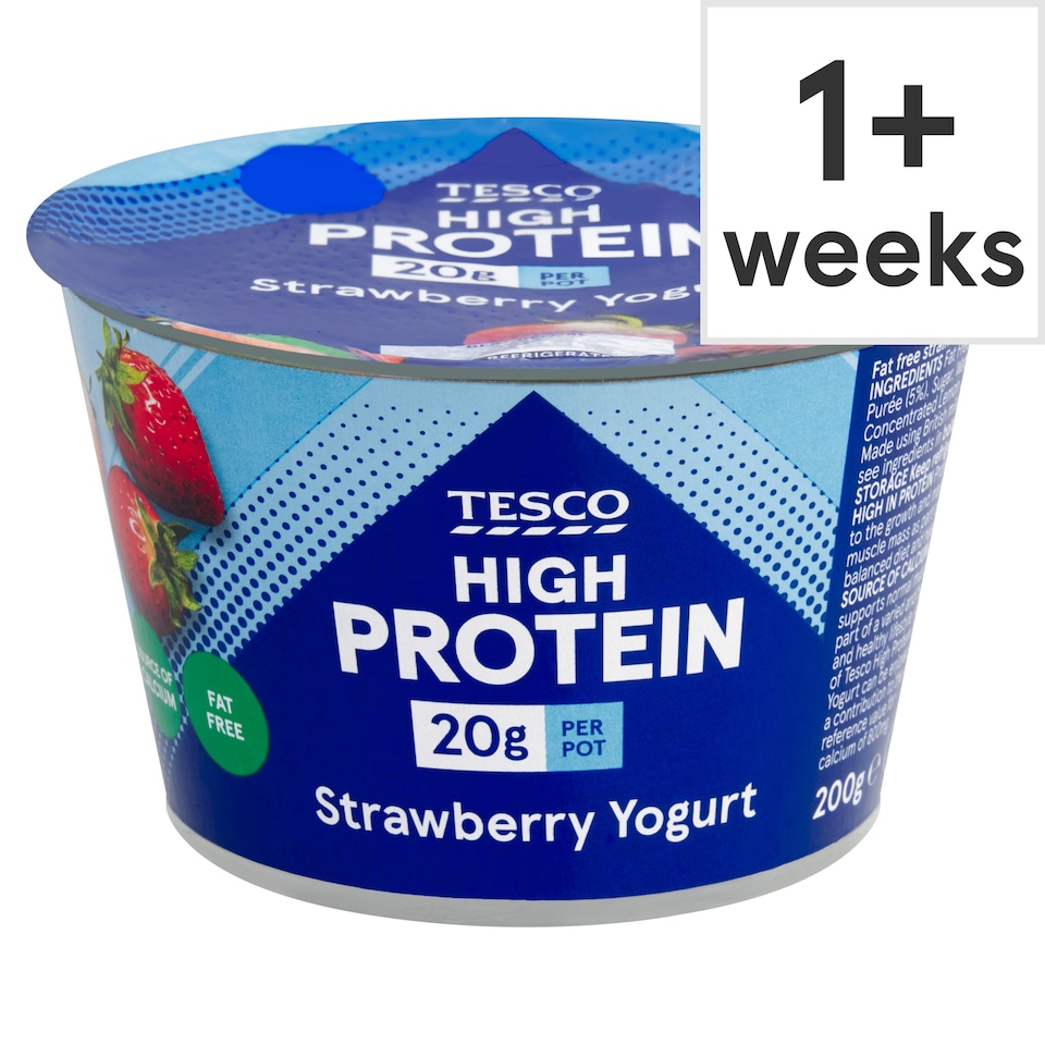 Tesco High Protein Strawberry Yogurt 200g