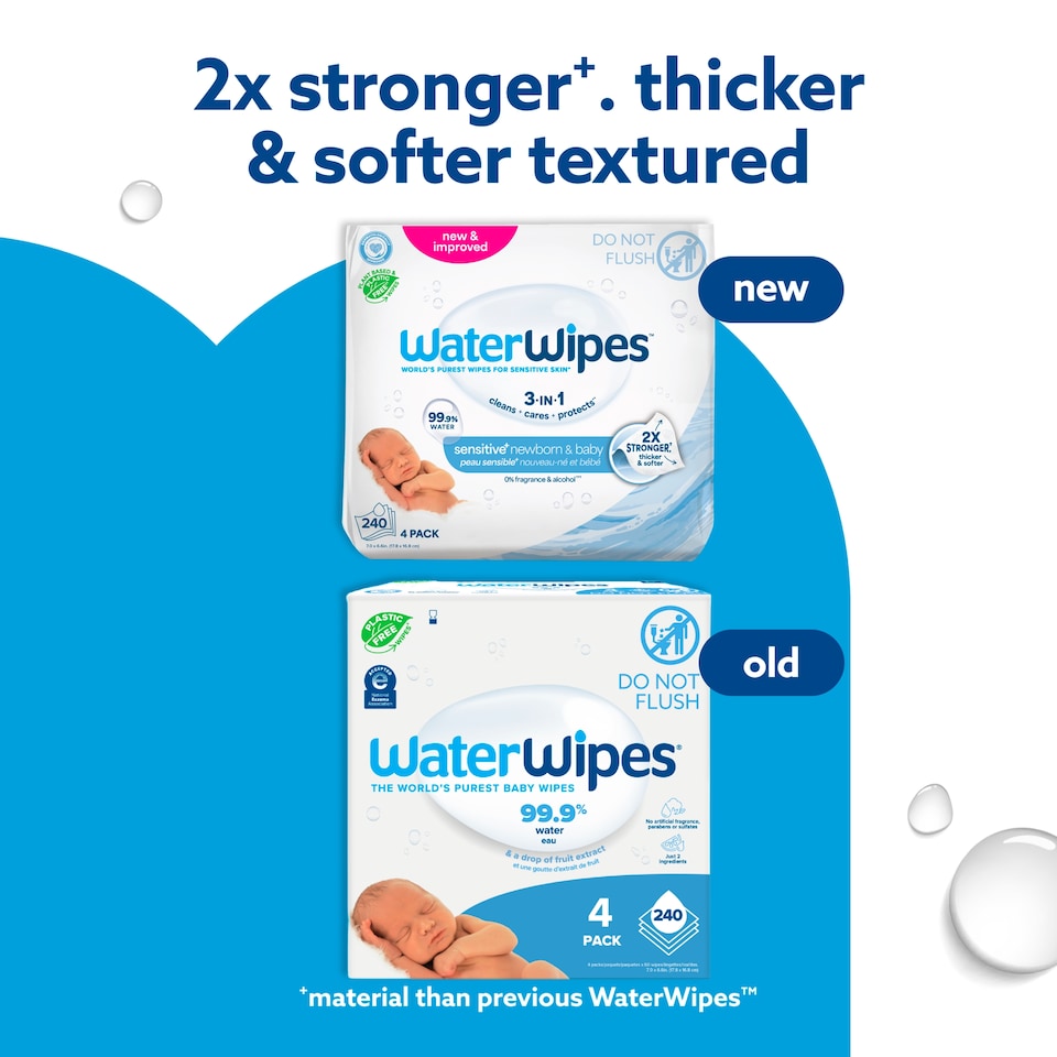 image 1 of Waterwipes Biodegradable Baby Wipes 60 Pack X 4