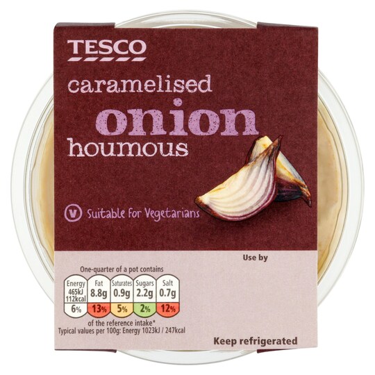 Tesco Caramelised Onion Houmous 182G Tesco Groceries