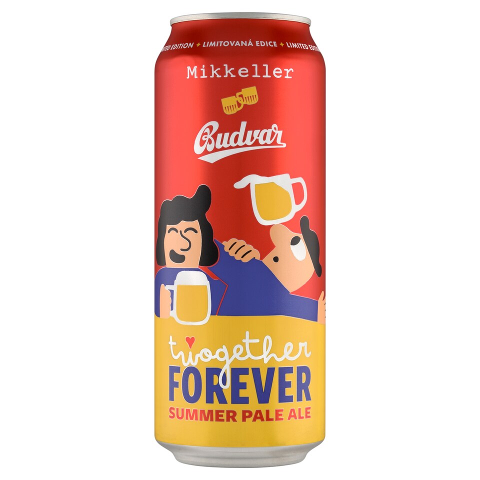 Obrázek 1 pro produkt Mikkeller Budvar Twogether Forever Summer Pale Ale pivo je svrchně kvašené, světlé výčepní 0,5l