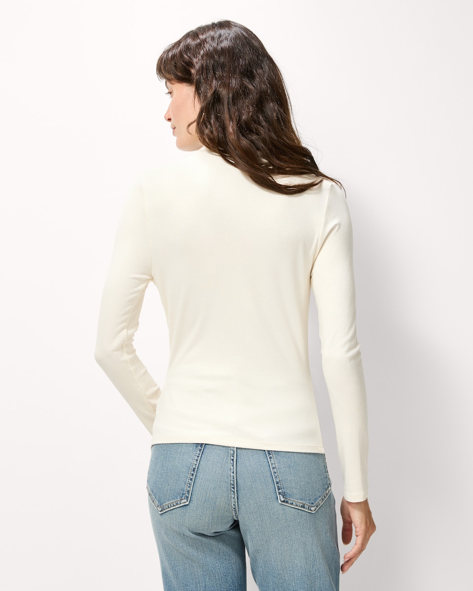 image 1 of F&F Long Sleeved Twist Front Top in Cream