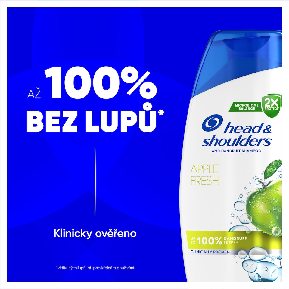 Obrázek 1 pro produkt Head & Shoulders Apple Fresh Šampon Proti Lupům,1000ml.Působí proti Lupům, Mastnotě a Svědění