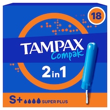 Tampax Compak Super Plus Applicator Tampons 18