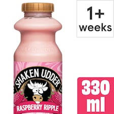 Shaken Udder Raspberry Ripple Milkshake 330ml