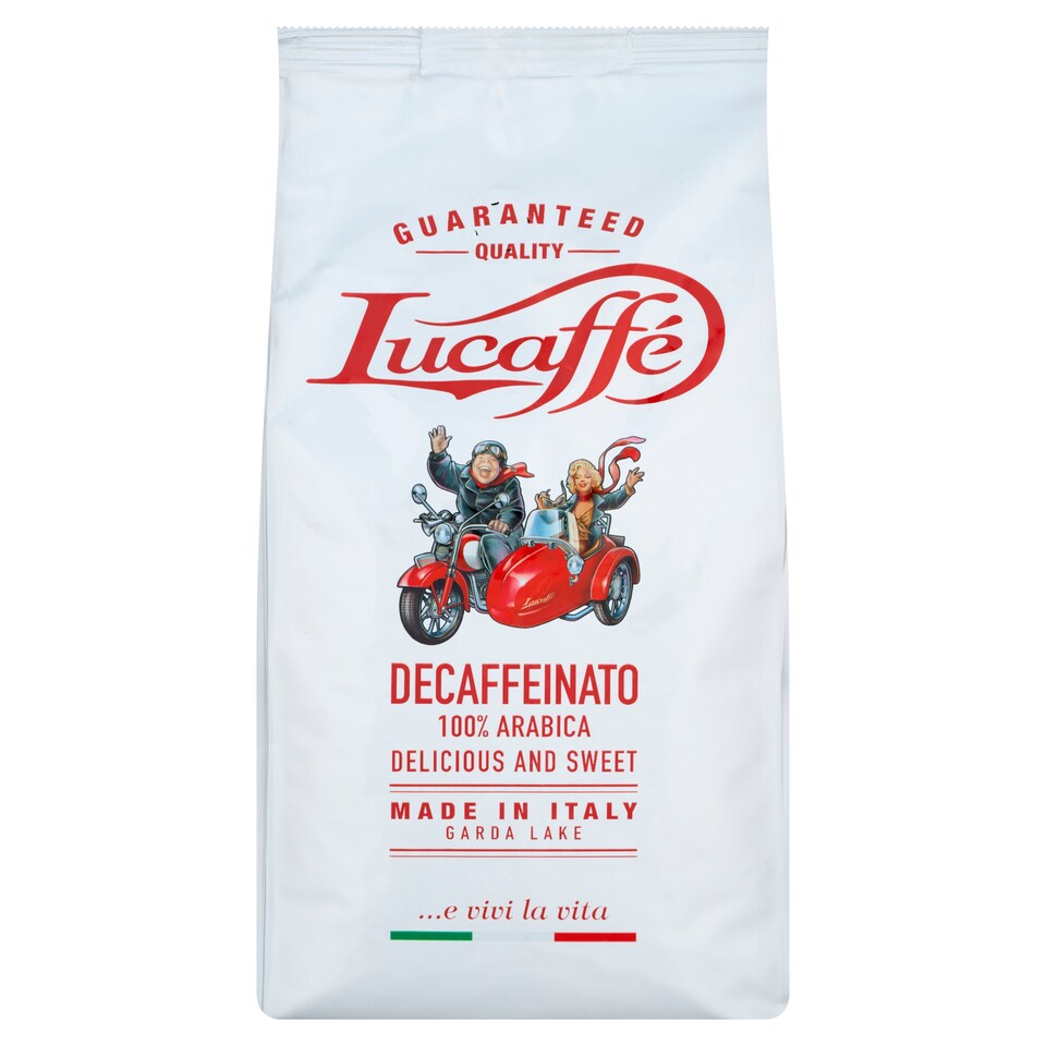 obrázok 1 z Lucaffé Decaffeinato 100% arabica pražená zrnková káva na prípravu talianského espressa 700 g