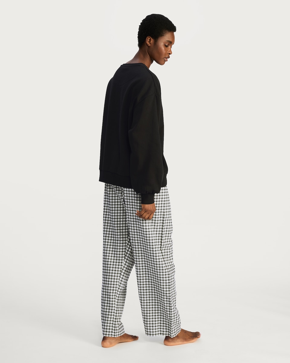 image 1 of F&F Mon Cherie Bow Print Pyjama Set in Black