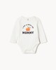 image 1 of F&F Baby Pure Cotton Pumpkin Bodysuit in White