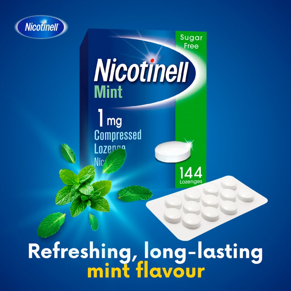 image 1 of Nicotinell Stop Smoking Aid 1mg Compressed Nicotine Lozenges - Mint 144s
