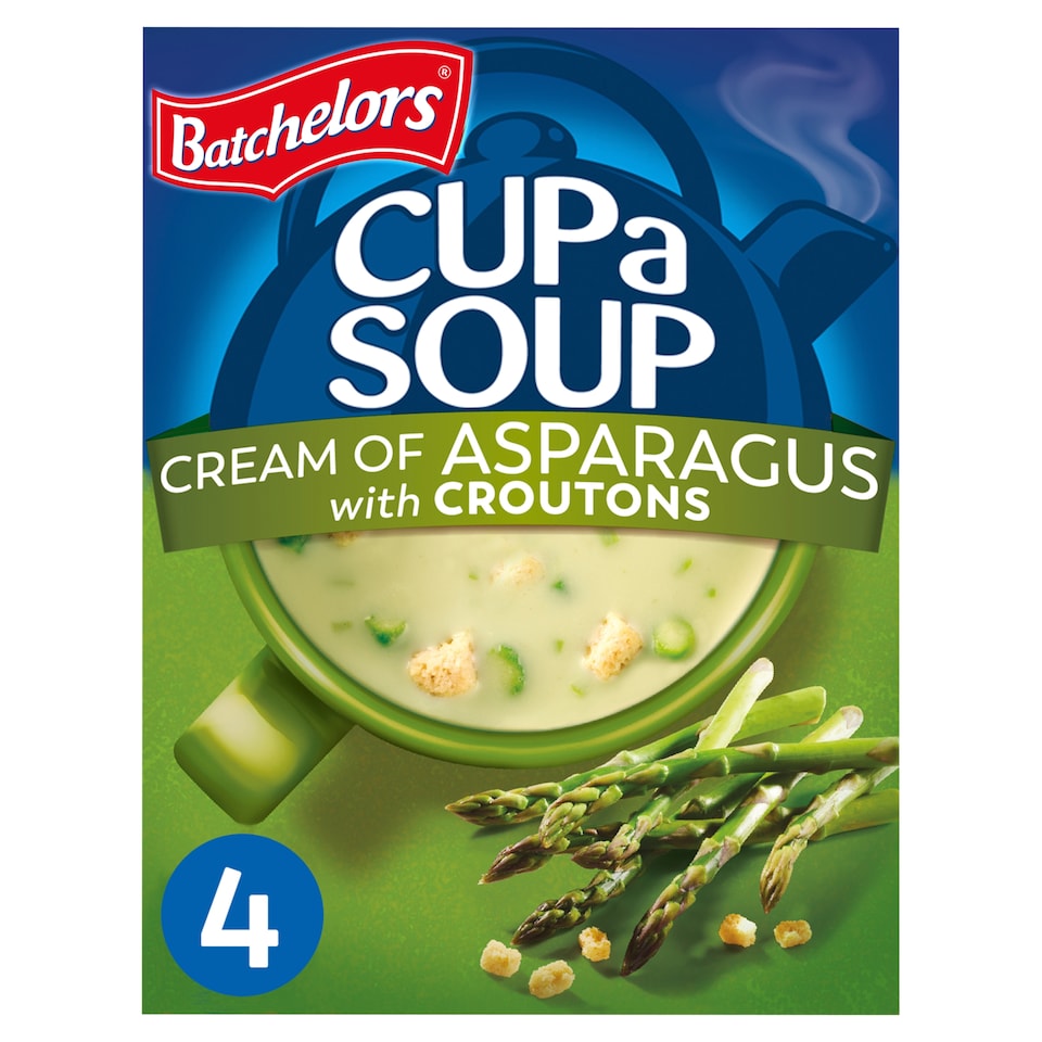 image 1 of Batchelors Cup A Soup Cream Of Asparagus Croutons 4 Pack 117G
