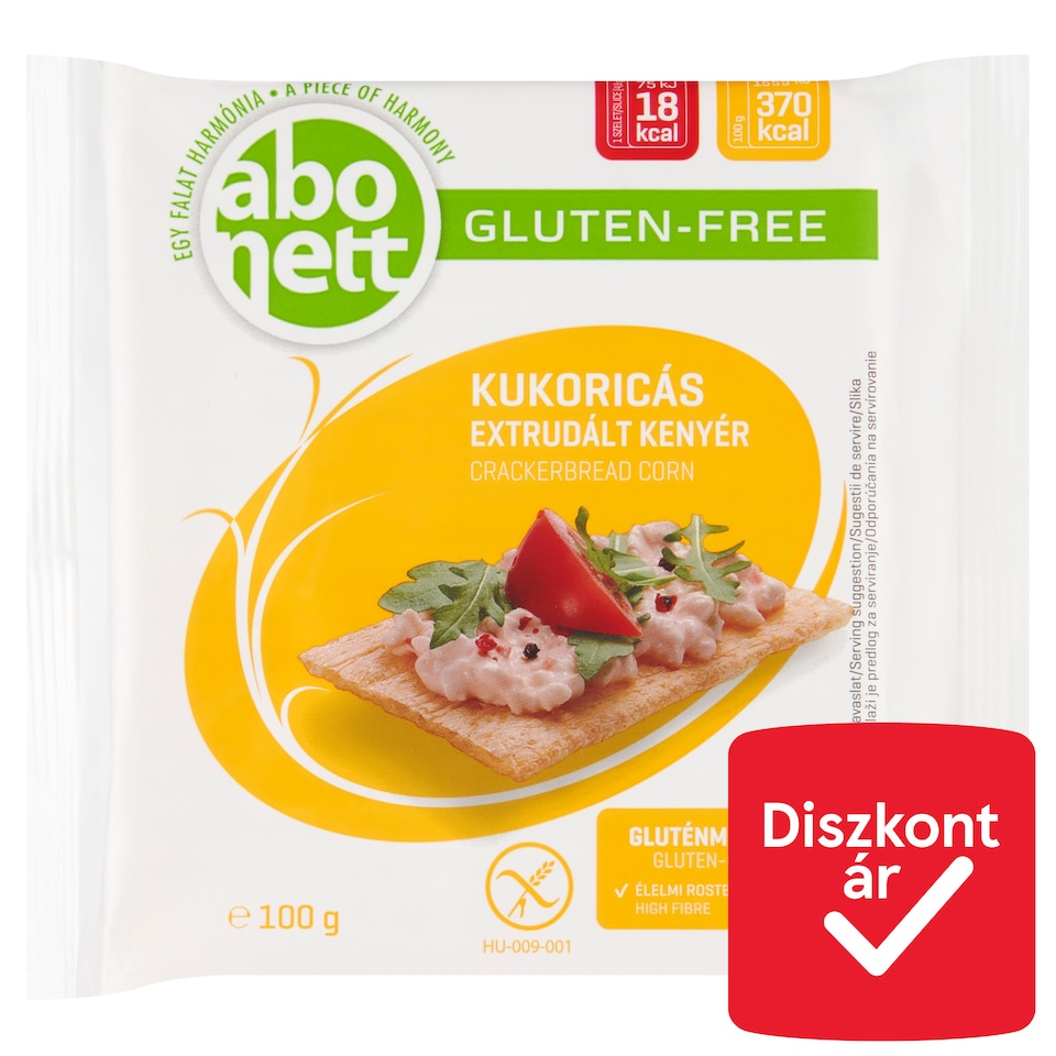 Abonett gluténmentes kukoricás extrudált kenyér 100 g  1. kép