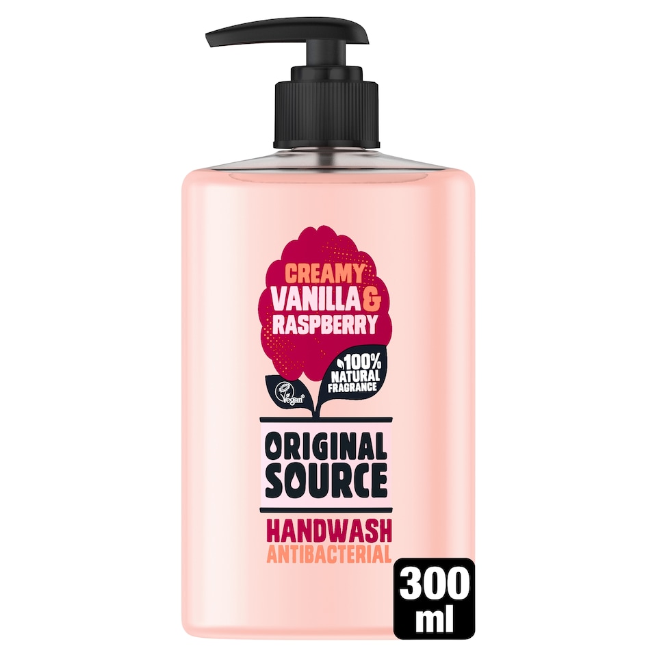 Original Source Vanilla And Raspberry Antibacterial Handwash 300Ml