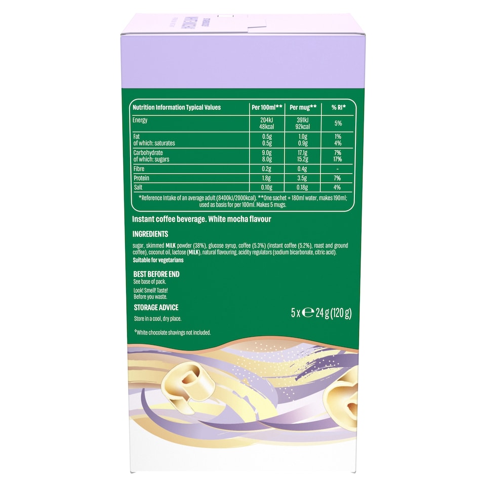 image 1 of Starbucks White Mocha Instant Coffee Sachets 5x24g