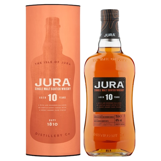 Jura 10 Year Old Malt Whisky 70Cl Spicy Tesco Groceries