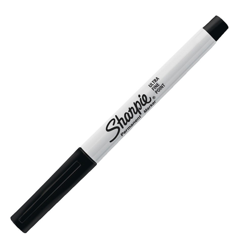 image 1 of Sharpie Permanent Markers, Ultra-Fine Point, Black, 2 Count