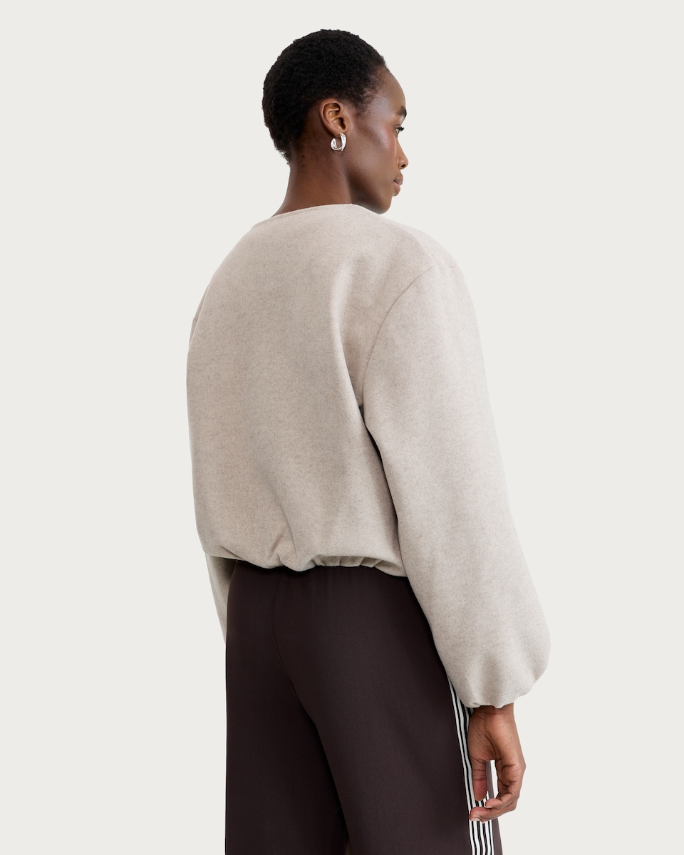 image 1 of F&F Bubble Hem Jacket in Neutral
