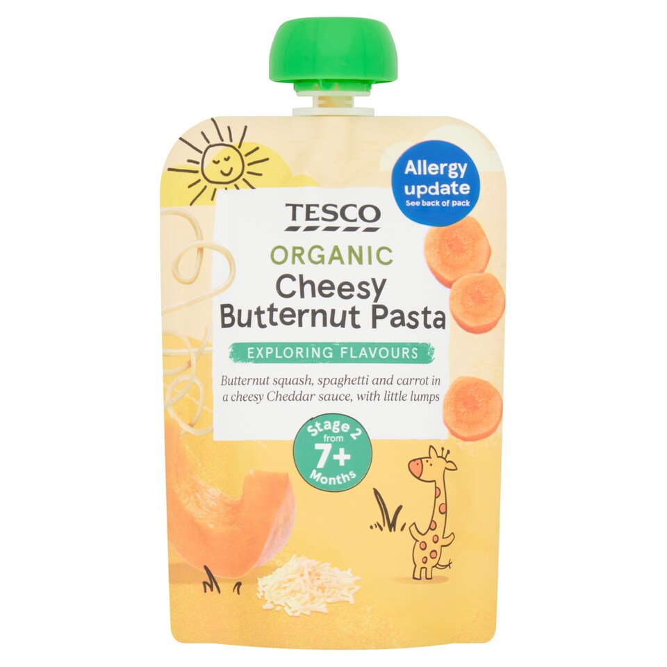 Tesco Cheesy Pasta With Butternut Squash 130G 7 Month