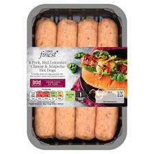 Tesco Finest 4 Pork Cheese & Jalapeno Hot Dogs 400G