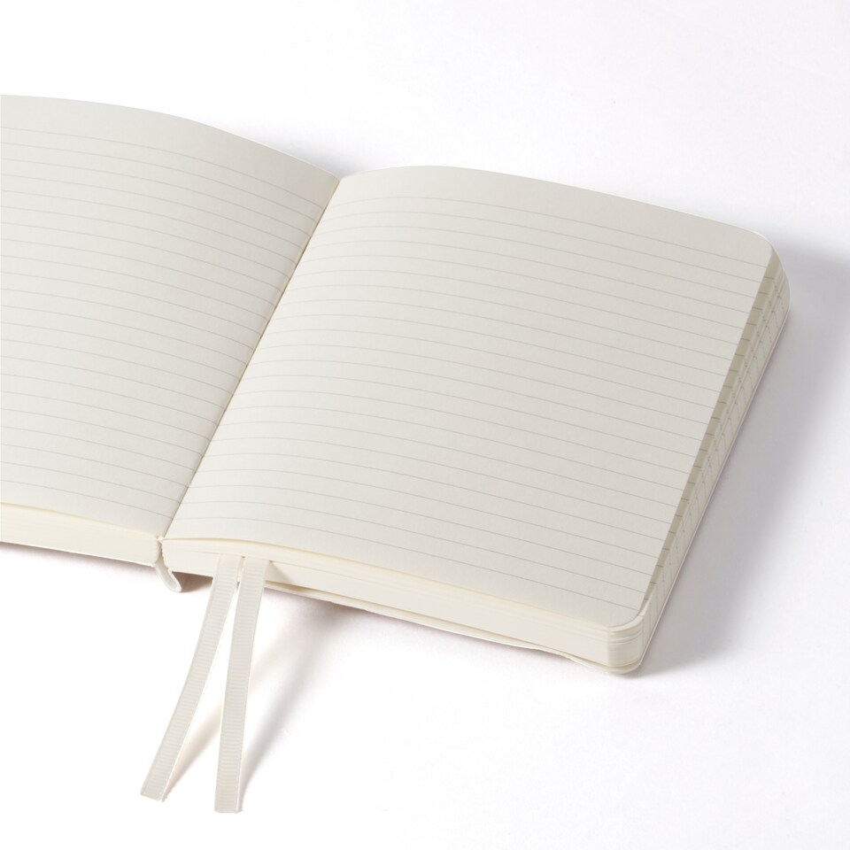 image 1 of Paperchase Agenzio Small Oatmeal Ruled Notebook
