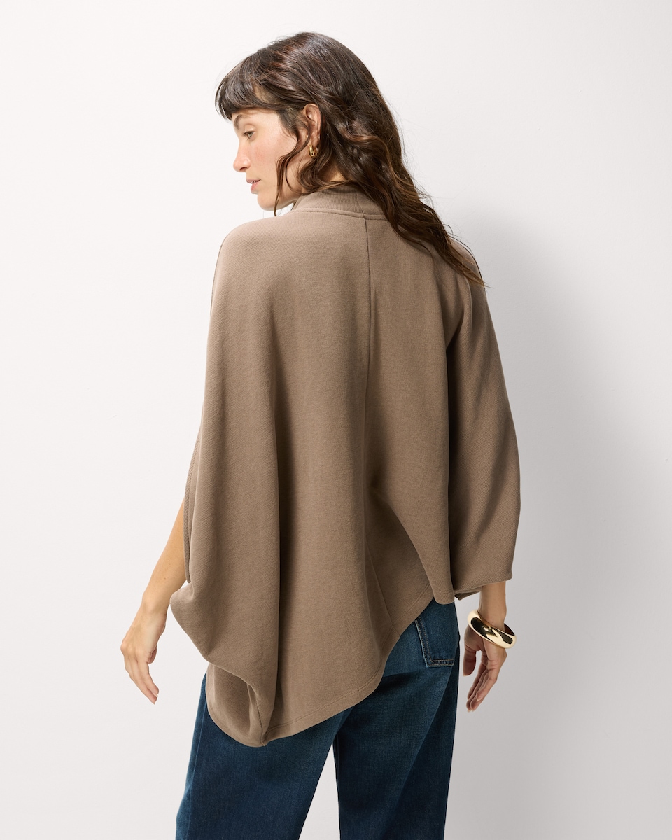 image 1 of F&F High Neck Cape Top in Mink