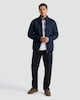 image 2 of F&F Fleece Snit Textured Zip Pocket Jacket in Navy