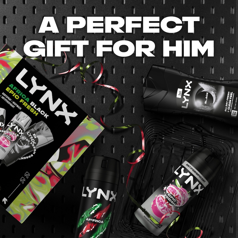 image 1 of Lynx Africa Black Epic Fresh Trio Gift Set