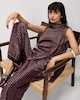 image 2 of F&F Scarf Print Wide Leg Co-ord Trouers in Multi Red