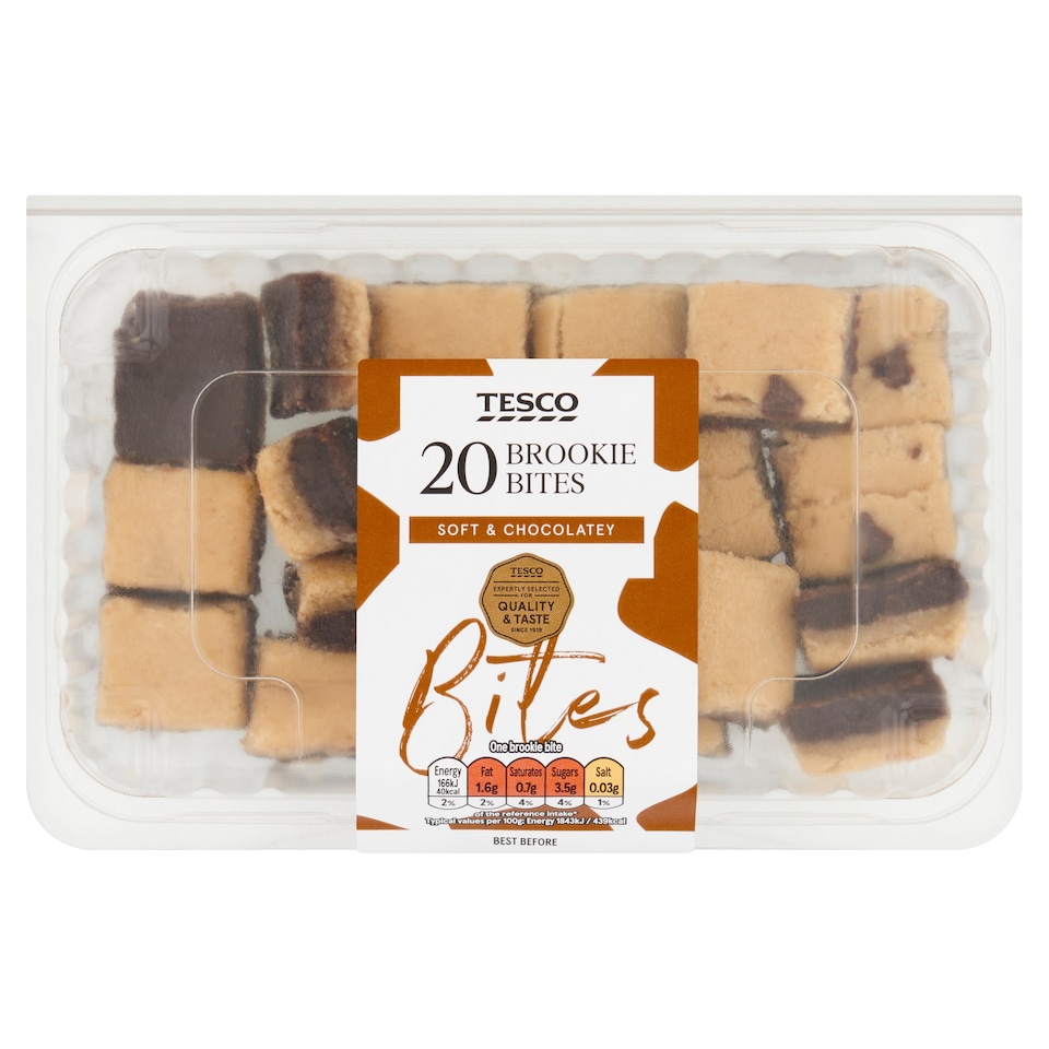 image 1 of Tesco Brookie Bites 20 Pack