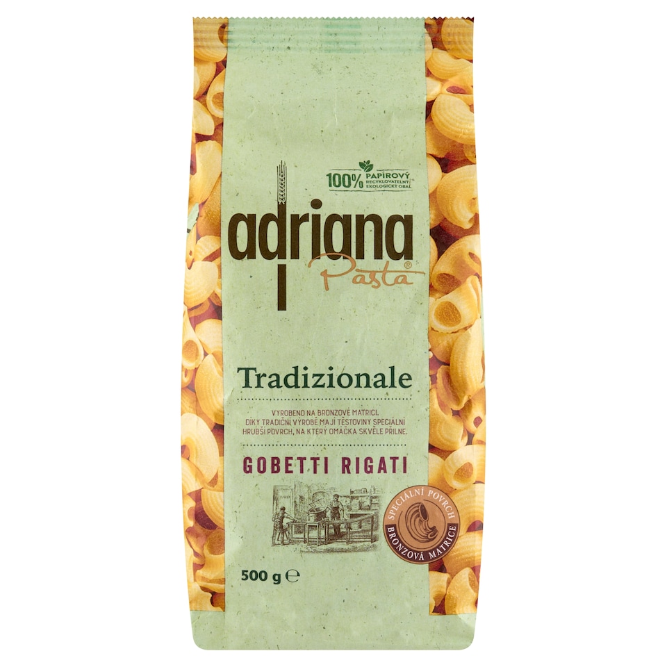 Obrázek 1 pro produkt Adriana Tradizionale Gobetti Rigati těstoviny semolinové sušené 500g