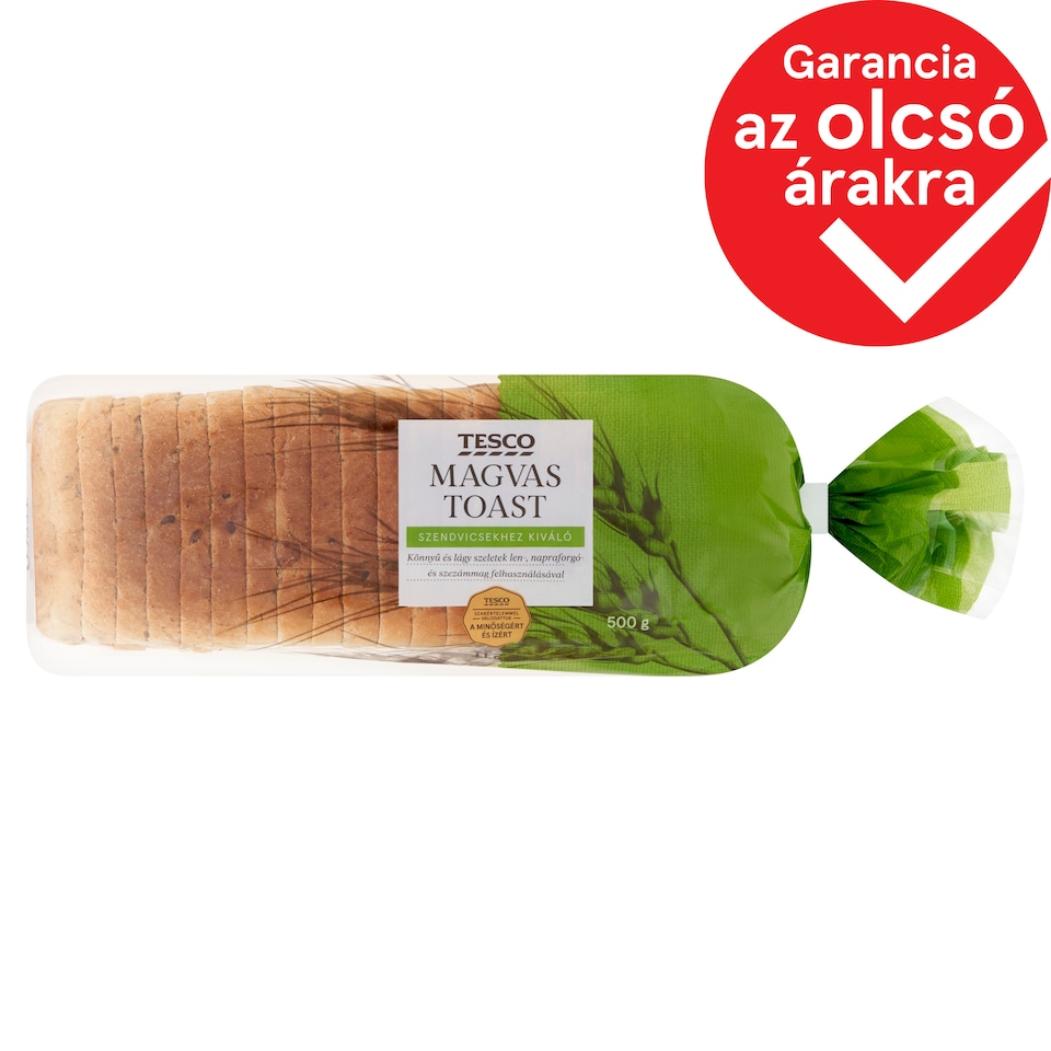 Tesco szeletelt magvas toast kenyér 500 g