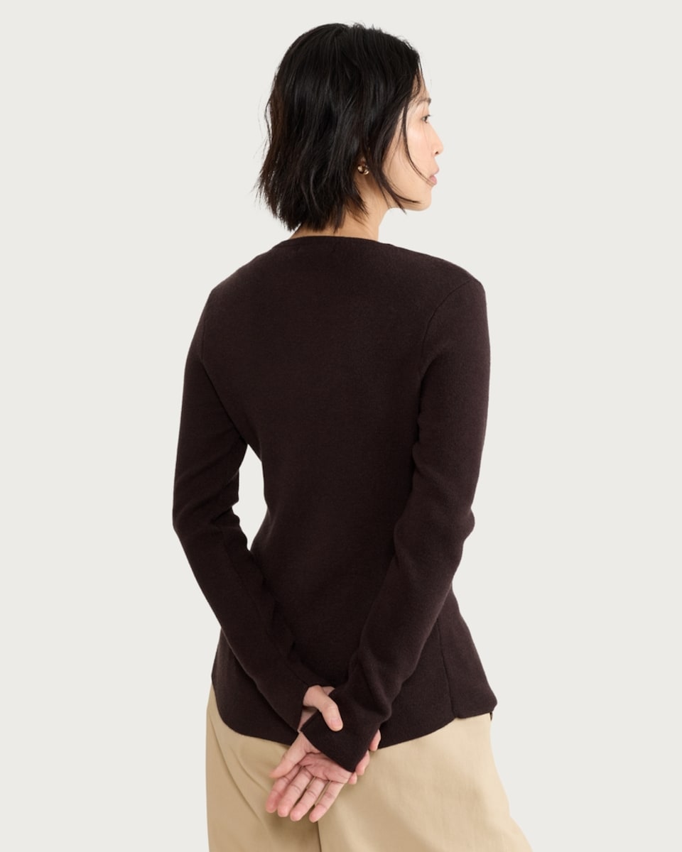 image 1 of F&F Knitted Button Front Cardigan in Brown