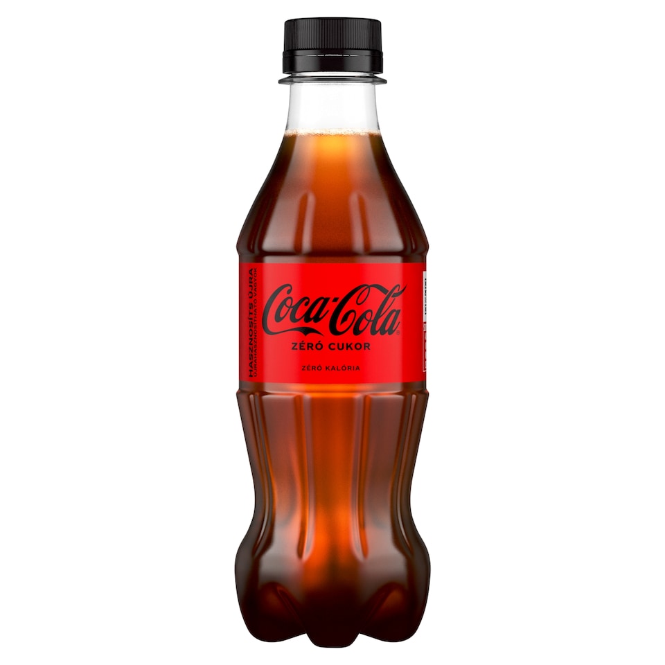 Coca-Cola zéró cukor colaízű energiamentes szénsavas üdítőital édesítőszerekkel 300 ml