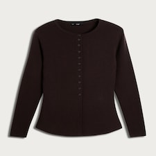 F&F Knitted Button Front Cardigan in Brown