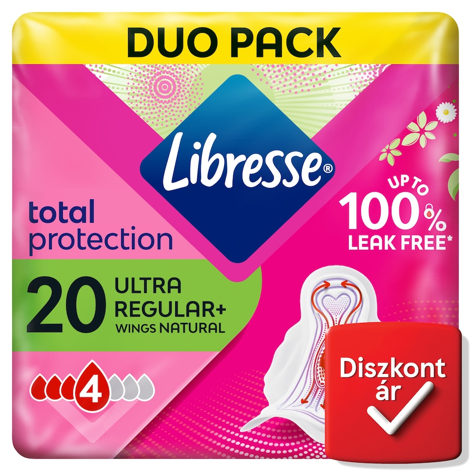 image 1 of Libresse Ultra Regular+ Total Protection Sanitary Pads with Aloe Vera 20 pcs
